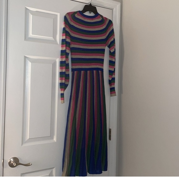 Boden Maxi Gown Striped Long Sleeve - Picture 3 of 10